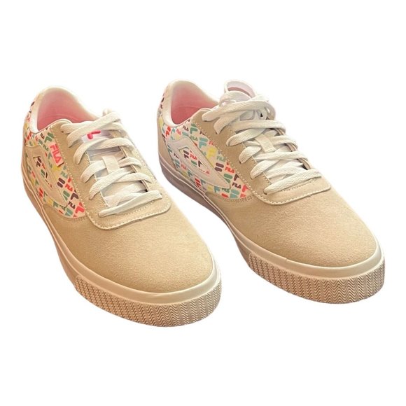 FILA Boarder FX1 Multi White Sneakers Skater Shoes Ladies Size 10 - Picture 2 of 9